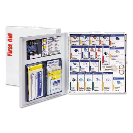 FIRST AID ONLY ANSI 2015 SmartCompliance Food Service First Aid Kit wo Medication 260 Pieces Metal Case FAO746006021